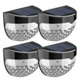 thumbnail image 1 of Hengdidi Solar Powered Outdoor Lights 4 Pack - Ip65 Waterproof Wall Lighting for Fence/Steps/Stairs/Garden - Dusk To Dawn Auto Sensor with 10,000h Lifespan (90x62x50mm), 1 of 7