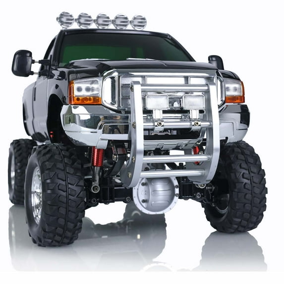 Hengguan 110 Rc Hg Pickup Truck P410 4Wd Rally Racing Crawler Car 2.4G Radio Motor Esc, Black