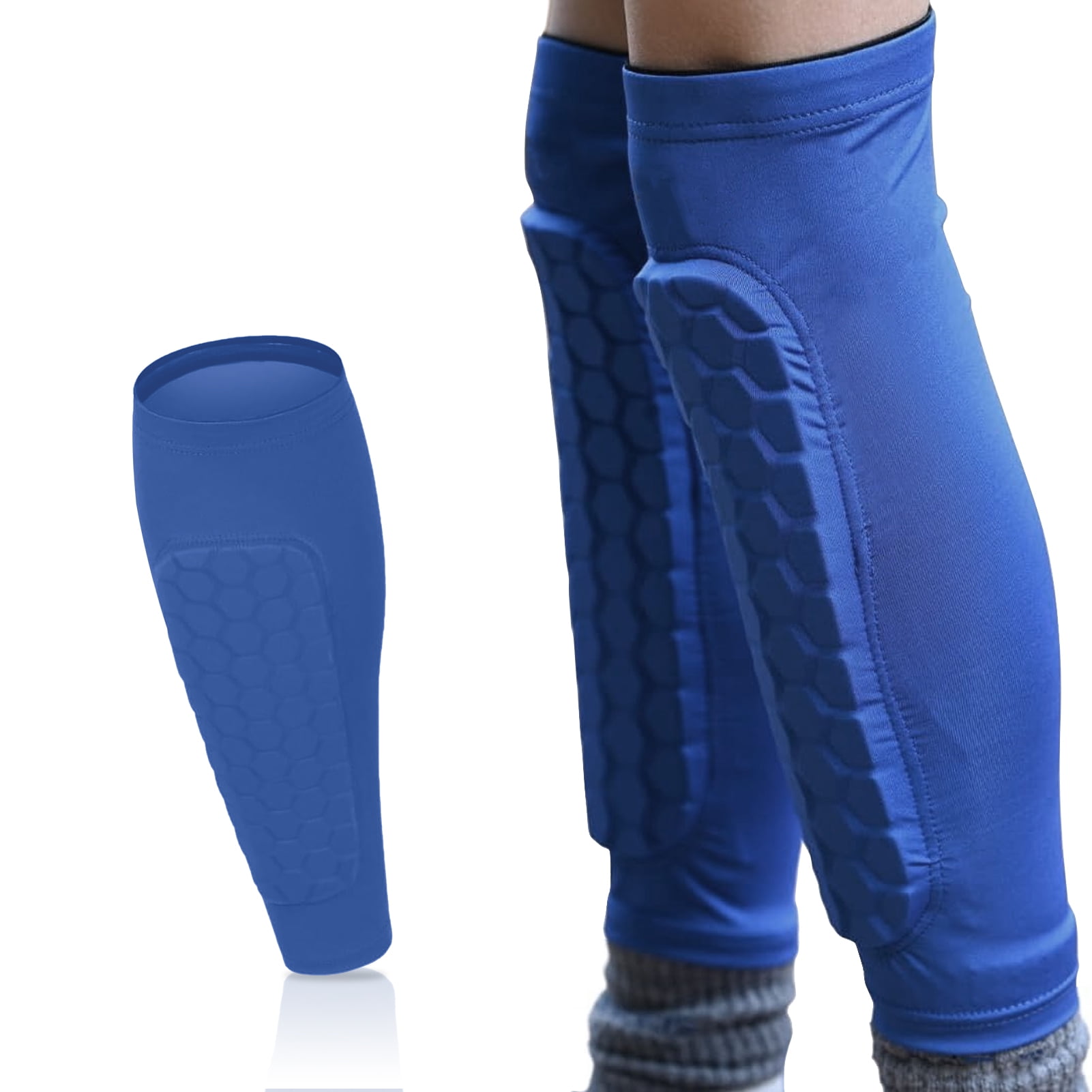 Hengguang 1 Pair Soccer Shin Guard Sleeves for Kids, Protective Soccer