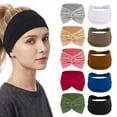 thumbnail image 1 of Hengguang 10 Pack Wide Sport Headbands for Women, Boho Knot Large Non-Slip Elastic Headbands, Sports Yoga Sweat Bands for Running & Gym, 10 Colors Large Sport Workout Stretch Hair Bands, 9.5” x 5.5”, 1 of 7