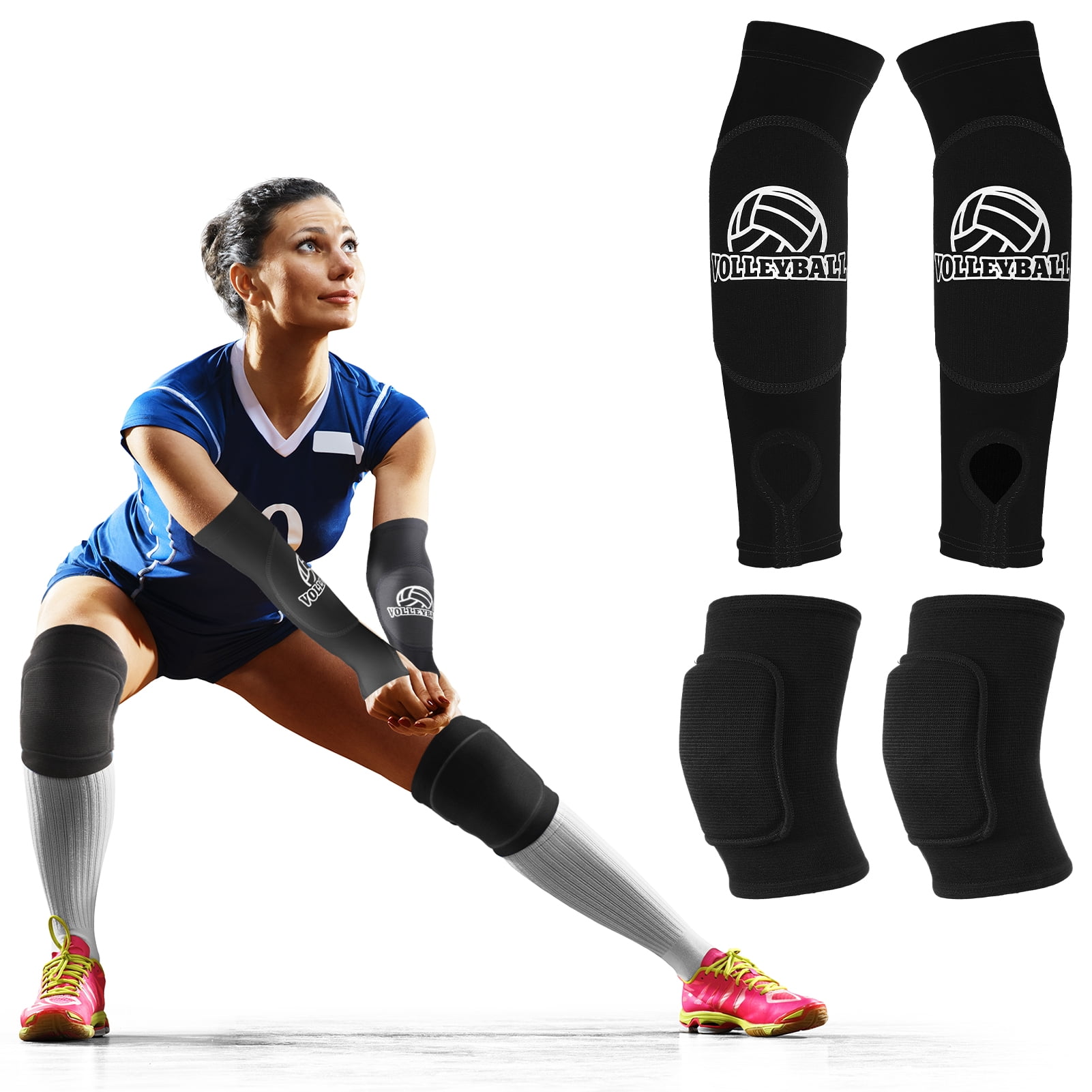 Hengguang 2 Pairs Volleyball Arm Sleeves Set, Sports Forearm Sleeves