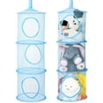 Hengguang 2 Pcs Hanging Stuffed Animal Storage Net, Foldable 3