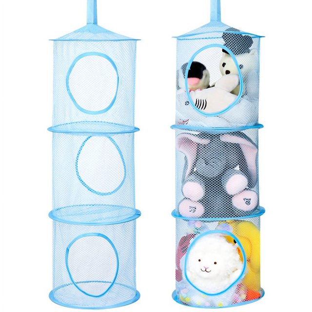 Hengguang 2 Pcs Hanging Stuffed Animal Storage Net, Foldable 3