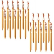 Hengguang 20 Pack Tent Stakes, 7075 Aluminium Tent pegs, Heavy Duty Lightweight Ground Pegs, Durable and Safe Metal Camping Spikes(Golden)