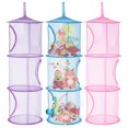 Hengguang 3 Pcs 3 Compartments Stuff Storage Net, Hanging Stuffed