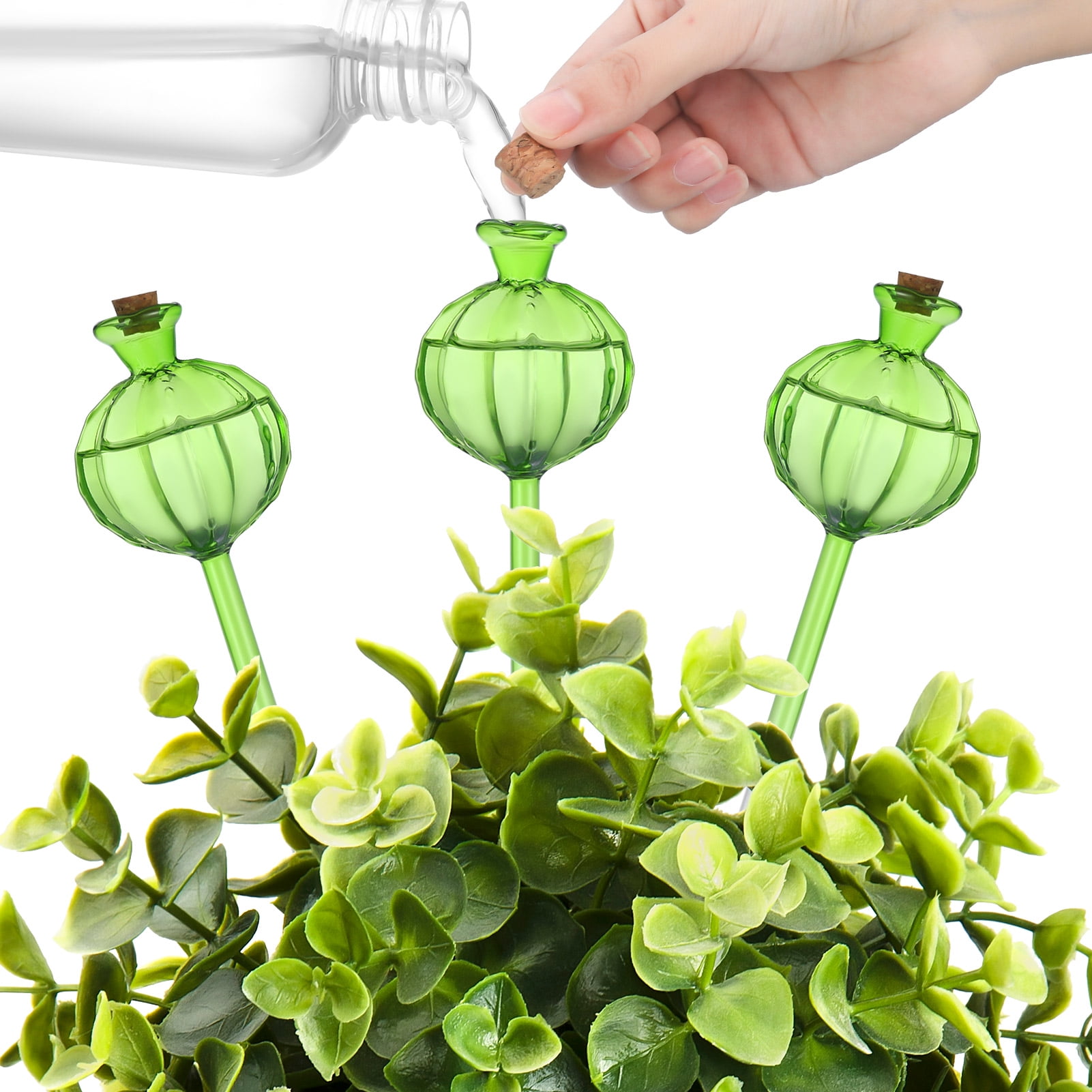 Hengguang 3PCS Plant Watering Globe, Automatic Glass Watering Globes