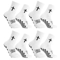 thumbnail image 1 of Hengguang 4 Pairs Cross Grip Soccer Socks for US 7-11, Anti Slip Socks, Sports Sock for Training, 1 of 7
