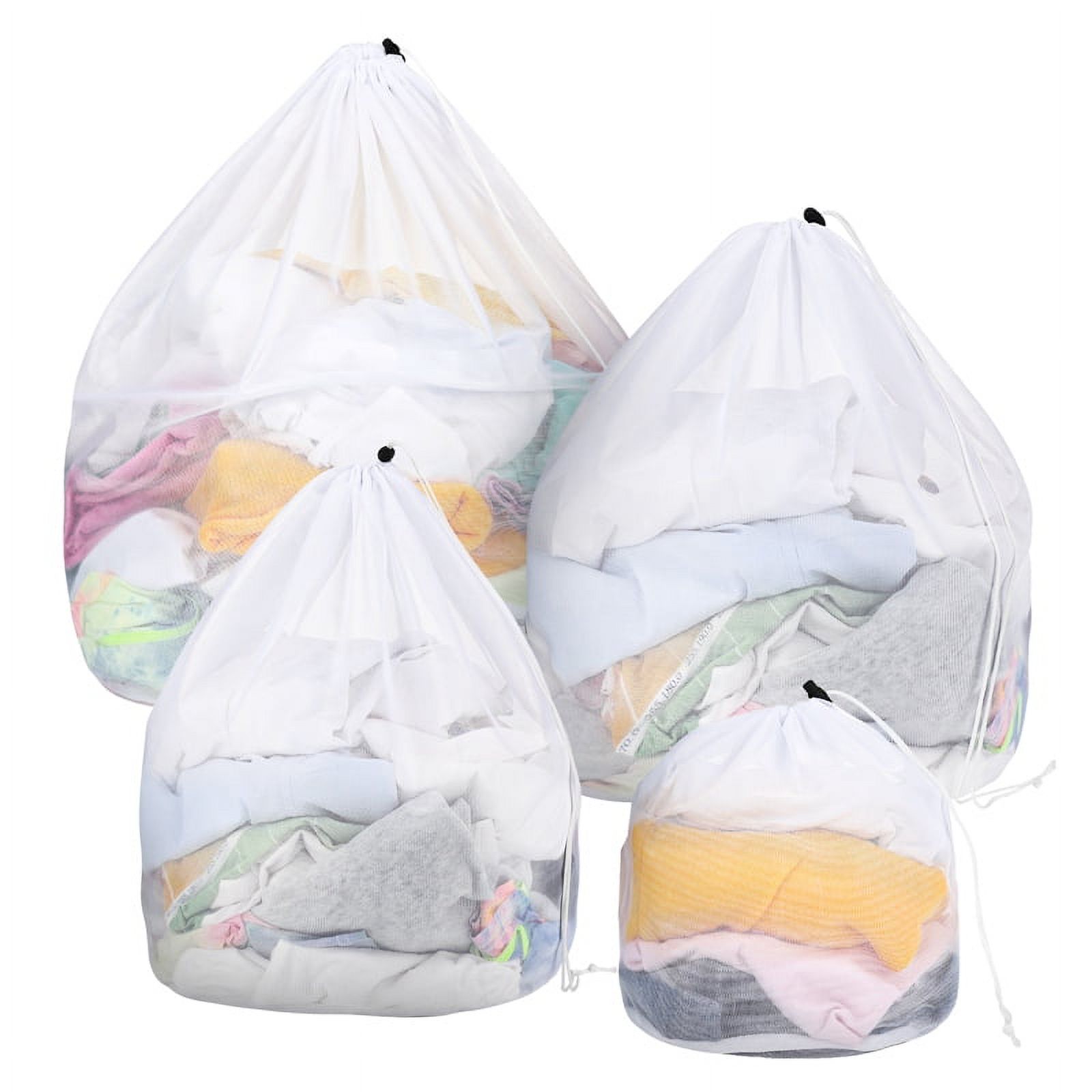 Mesh Laundry Bags Set of 2 Heavy Duty Mesh Drawstring Breathable