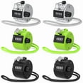 thumbnail image 1 of Hengguang 6 Pack Clicker Counter, Metal Hand Tally Counter Clicker, 4 Digit Mechanical Palm Click Counter for Counting Numbers, Coaching, Sports Events Golf and Row Counter, 1 of 7