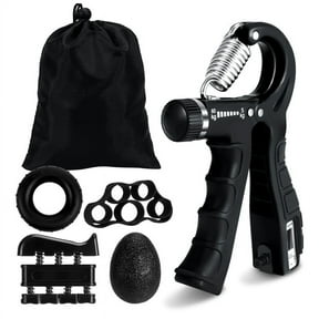 Hengguang 6 Pack Grip Strength Trainer Kit with Counter, Adjustable Resistance 10 to 132lbs Hand Gripper, Hand Extension Exerciser and Forearm Workout Ring for Muscle Building and Injury Recover