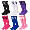 thumbnail image 1 of Hengguang 6 Pairs Kids Football Socks - Breathable Soccer Socks for Boys & Girls (Ages 8-12), Youth Sports Socks for Running, Training, Rugby, Hockey, 1 of 7