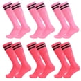 thumbnail image 1 of Hengguang 6 Pairs Kids Football Socks - Breathable Soccer Socks for Boys & Girls (Ages 8-12), Youth Sports Socks for Running, Training, Rugby, Hockey, 1 of 7