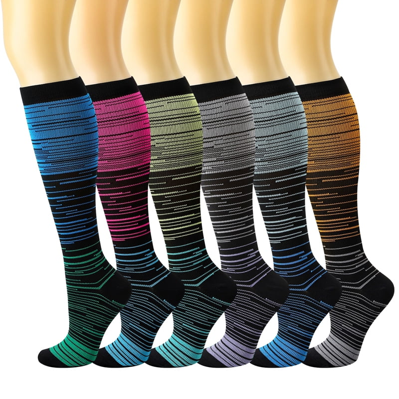 FREEAMG High Elasticity Compression - Hengguang 6 Pairs L XL Size Compression Socks Men Women Colourful Knee HighCompression Socks Support Stockings Running Sports Flight Travel Cycling 96d204e7 78ef 41e4 8d7a D8943bad97c1.e2e5e6adb78a29350bbedda439c21ddf 