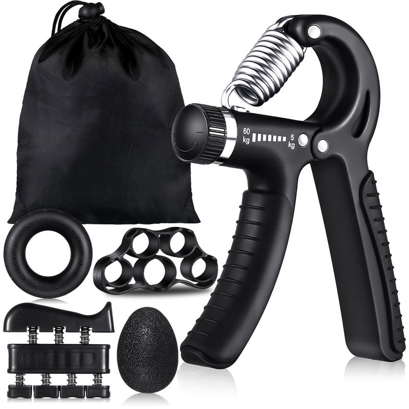 Hengguang 6Pcs Hand Grip Strengthener Kit Workout Trainer Tool Exercises Equipment for Forearm Strengthening Black Walmart