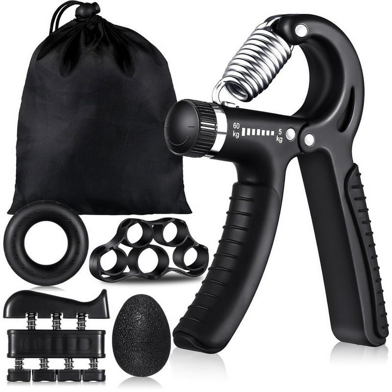 Hengguang 6Pcs Hand Grip Strengthener Kit Workout Trainer Tool Exercises Equipment for Forearm Strengthening Black Walmart
