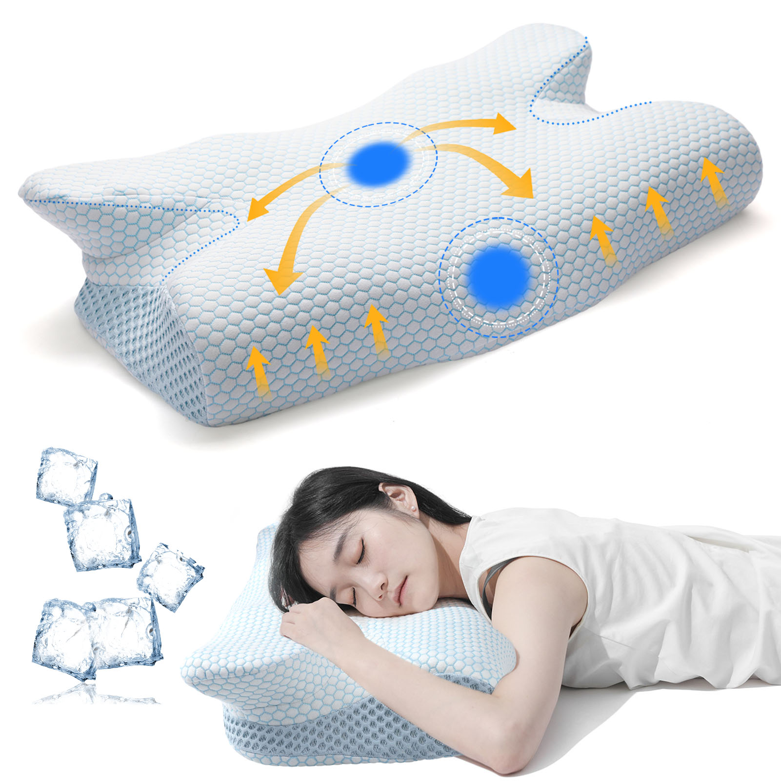 Deluxe Comfort Microbead Log Pillow Perfect PostSurgery Therapy