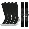 thumbnail image 1 of Hengguang Youth Baseball Socks & Belt Combo Set -2 Pack Elastic Waist Belt & Athletic Socks for Boys & Girls, Softball Uniform Accessories (Ages 8-14), 1 of 7