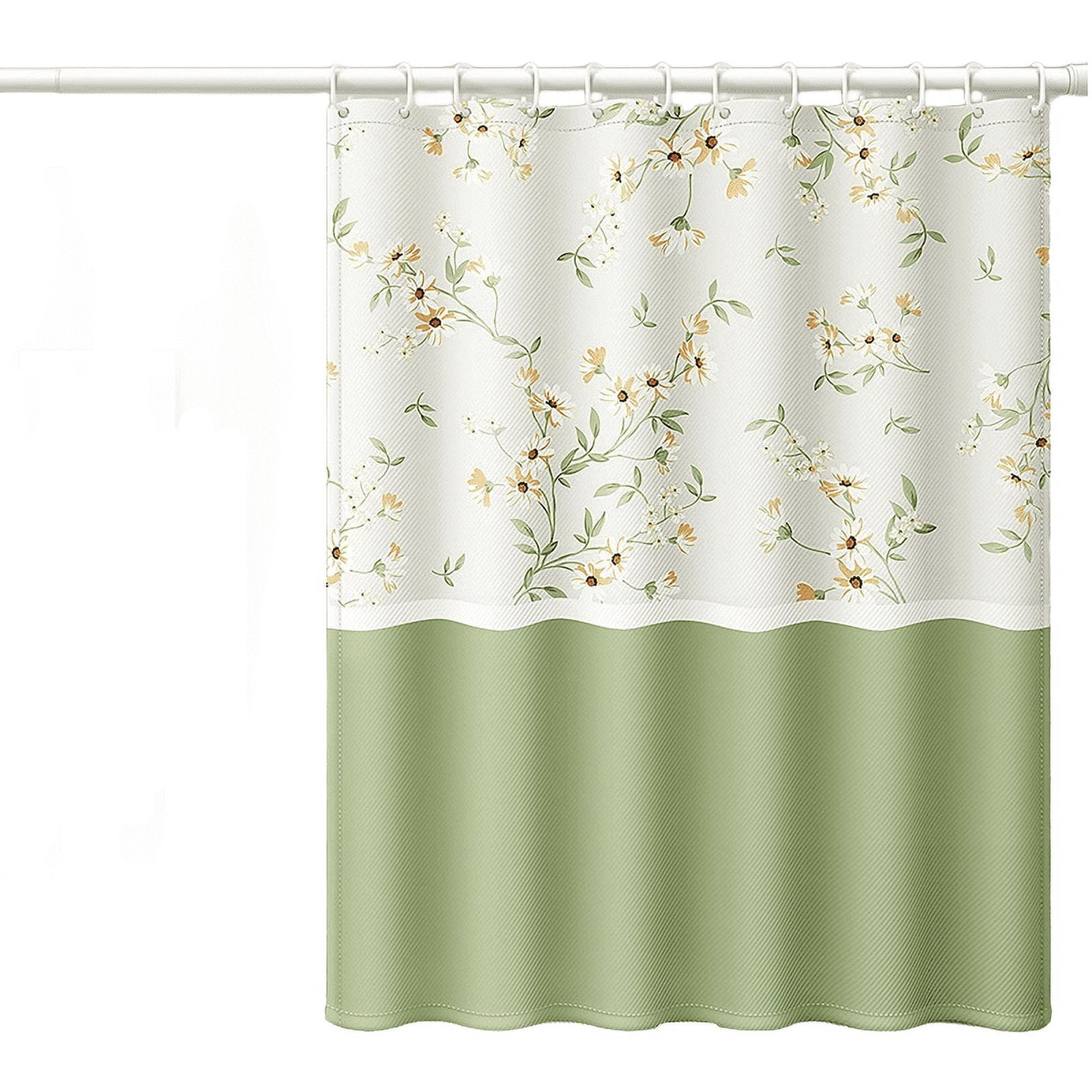 Hengiee Shower Curtain Waterproof Anti-Mold Shower Curtain Hanging ...