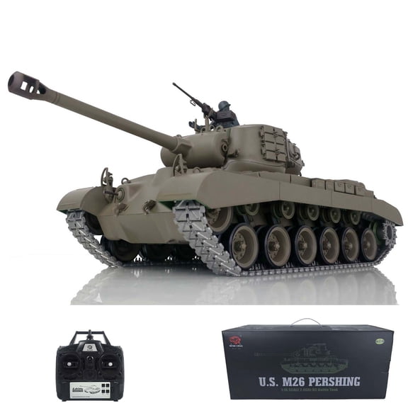 Henglong 1/16 Scale TK7.0 Upgraded M26 Pershing RTR BB IR RC Tank 3838 Metal Tracks