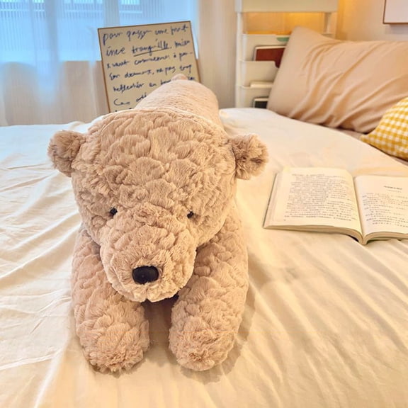 Hengshan Long Animal Body Pillow, Cute Bunny Bear Stuffed Plush Long Pillow, Ultra Soft Hugging Body Cushion for Sleeping, Cuddle Plush Toy Gift for Teens Adults