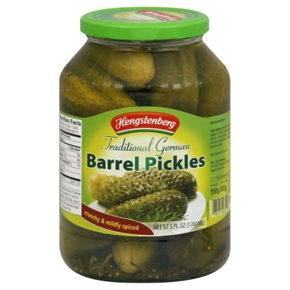 HENGSTENBERG, PICKLE GHERKIN KNAX LRG, 57.5 OZ, (Pack of 6)
