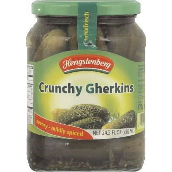 Hengstenberg Crunchy Gherkins, Mildly Spiced, 24.3 Oz