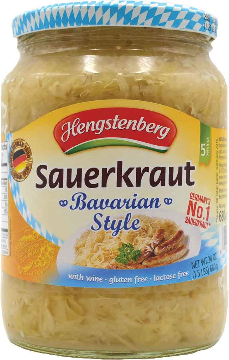 Hengstenberg Sauerkraut, Bavarian Style, 24 Ounce (Pack of 12