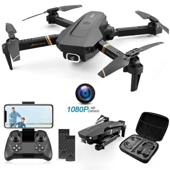 Hengswere 4DRC Drone with Camera HD FPV Live Video 2 Batteries and Carrying Case, RC Quadcopter Helicopter for Children and Adults, Gravity Control, Altitude Hold, Headless Mode