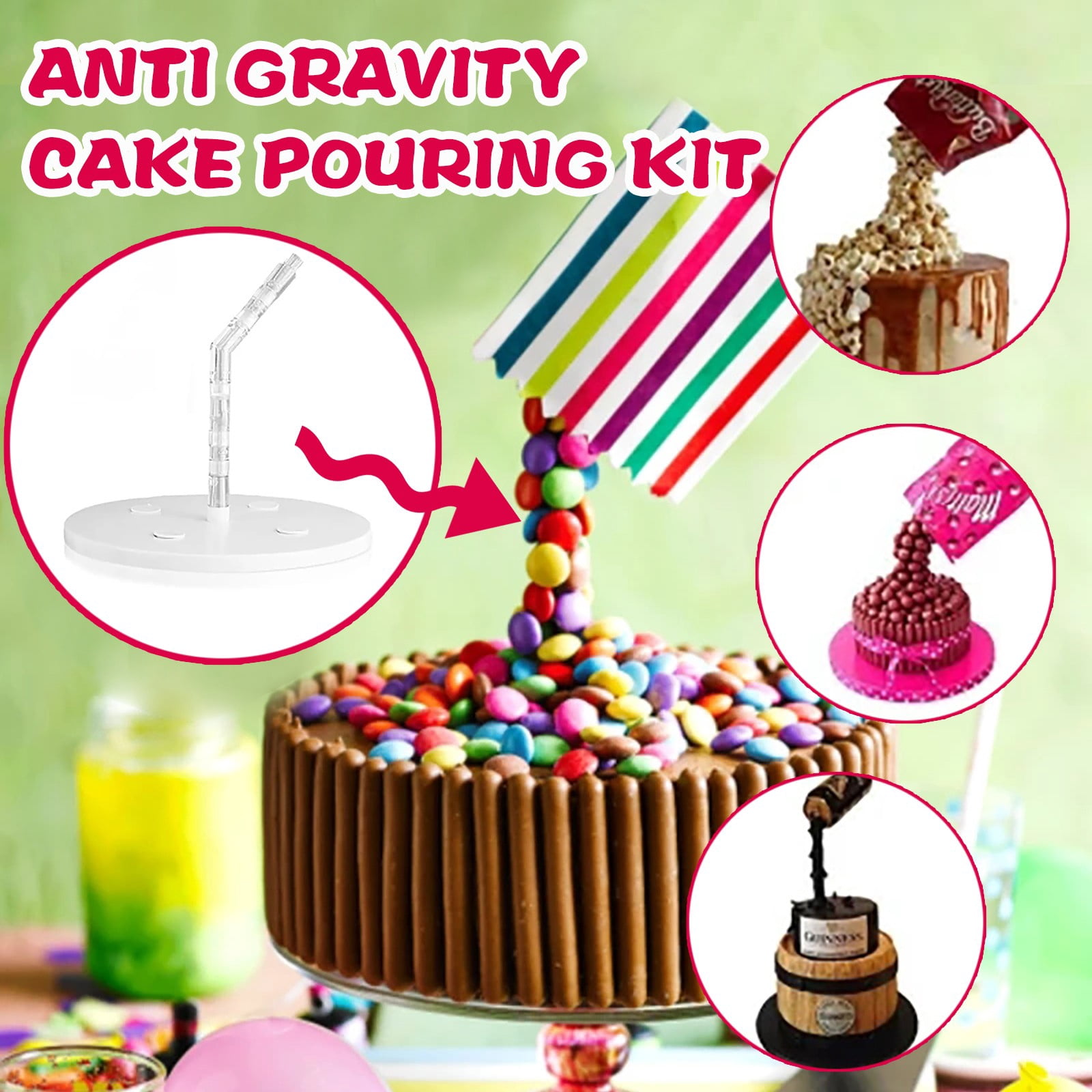 Gravity Cake Anti Kit, 3 Tier Cake Stand Frame - Support Structure Cake ...