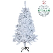 Hengu 4ft White Artificial Christmas Tree Bushy Pine with Stand Xmas Decoration