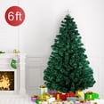 thumbnail image 1 of Hengu 6ft Pre-Lit Fiber Optic Artificial Christmas Tree with Multicolor LED Lights, Metal Stand, 1 of 9