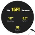 thumbnail image 1 of Hengu Trampoline Replacement Mat, Fits 15 ft Round Trampoline Frame with 96 V-Rings, Using 6.5" Springs 161" Premium Jumping Mat (Excluding Frame and Spring)-MAT ONLY, 1 of 8