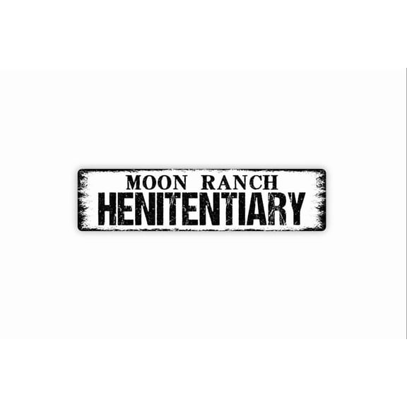 Henitentiary Sign Custom Metal Aluminum Sign Rustic Street Sign or Door Name Plate Plaque - Size: 16 x 4 Inches