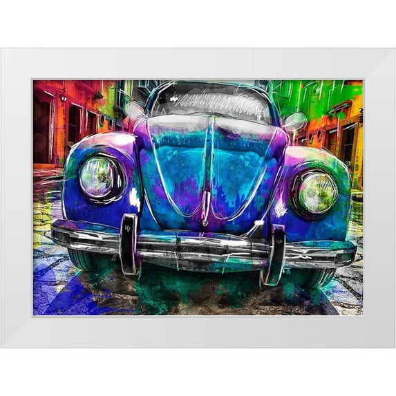 Henk van Gog 18x14 White Modern Wood Framed Museum Art Print Titled - Beatle