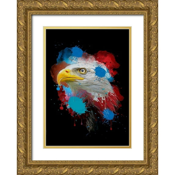 Henk van Gog 18x24 Gold Ornate Wood Framed with Double Matting Museum Art Print Titled - Eagle