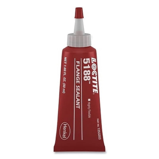 Henkel Corporation 5188 High Temp Gasket Sealer, 50 mL Tube, Red Flange ...