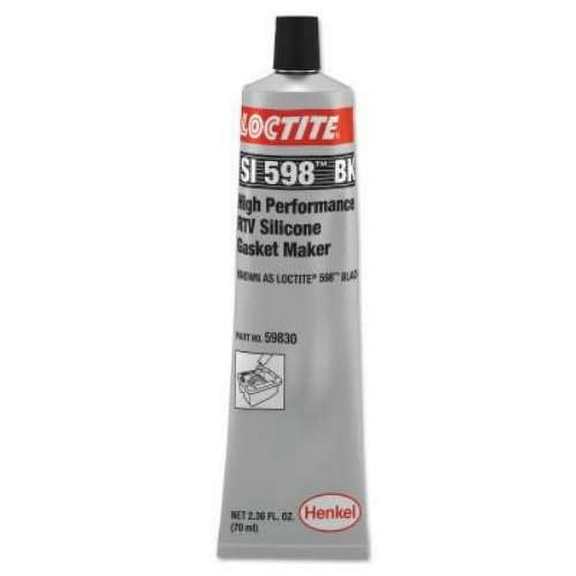 Henkel Corporation 598 Black High Performance RTV Silicone Gasket Maker, 70 mL Tube - 1 TUBE (442-234609)