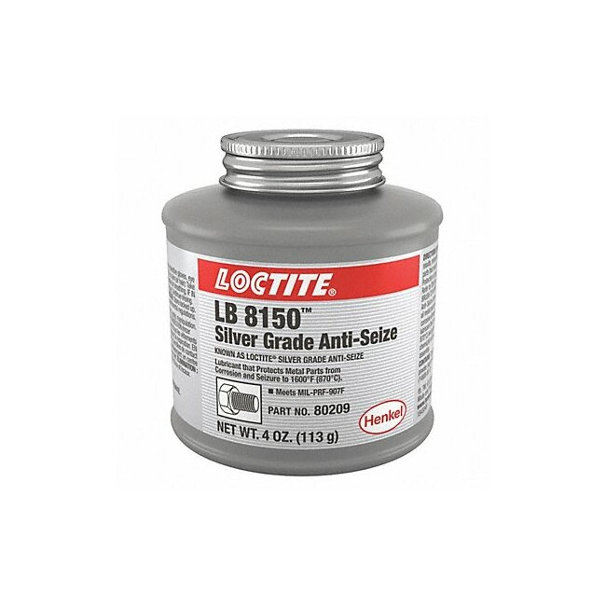 Henkel Corporation Silver Grade AntiSeize, 4oz. Can 1 CAN (442