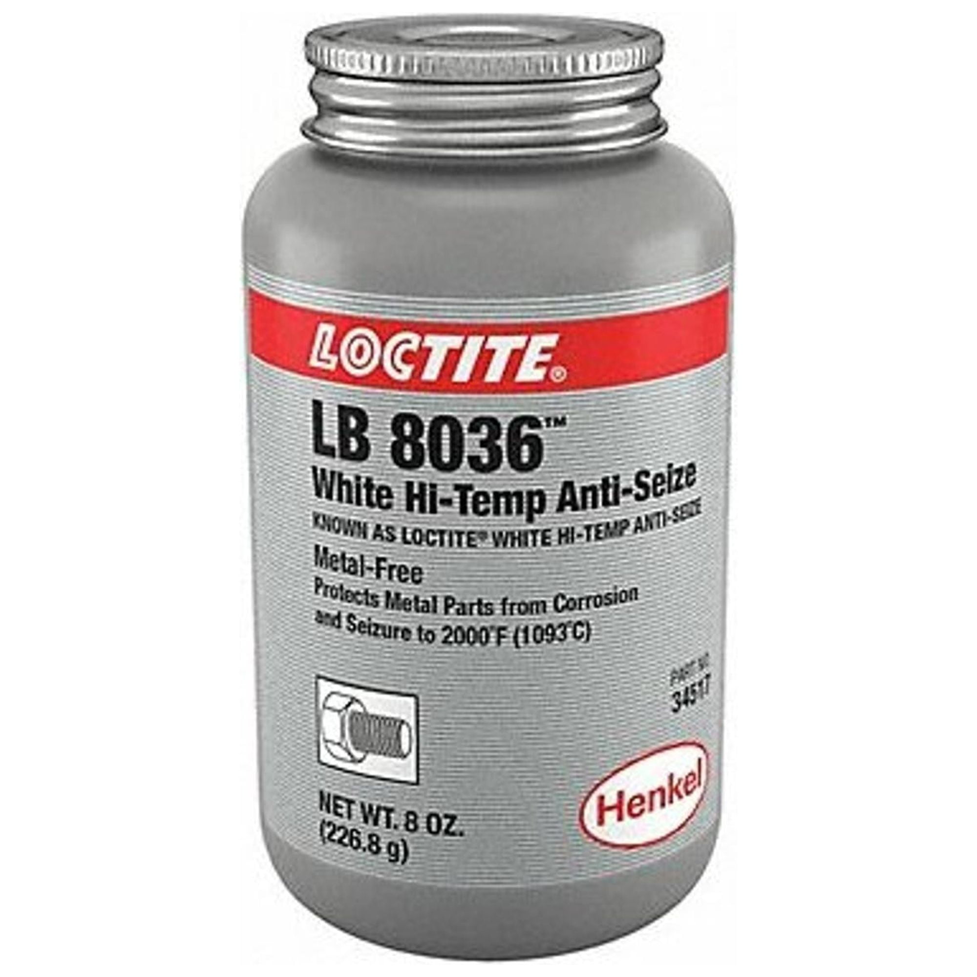Henkel Corporation White HighTemp AntiSeize, 8oz. Bottle 1 EA (442