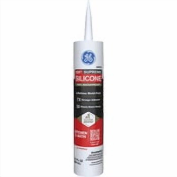 Henkel GE Supreme Silicone Kitchen & Bath 100% Silicone Sealant - Pack of 9
