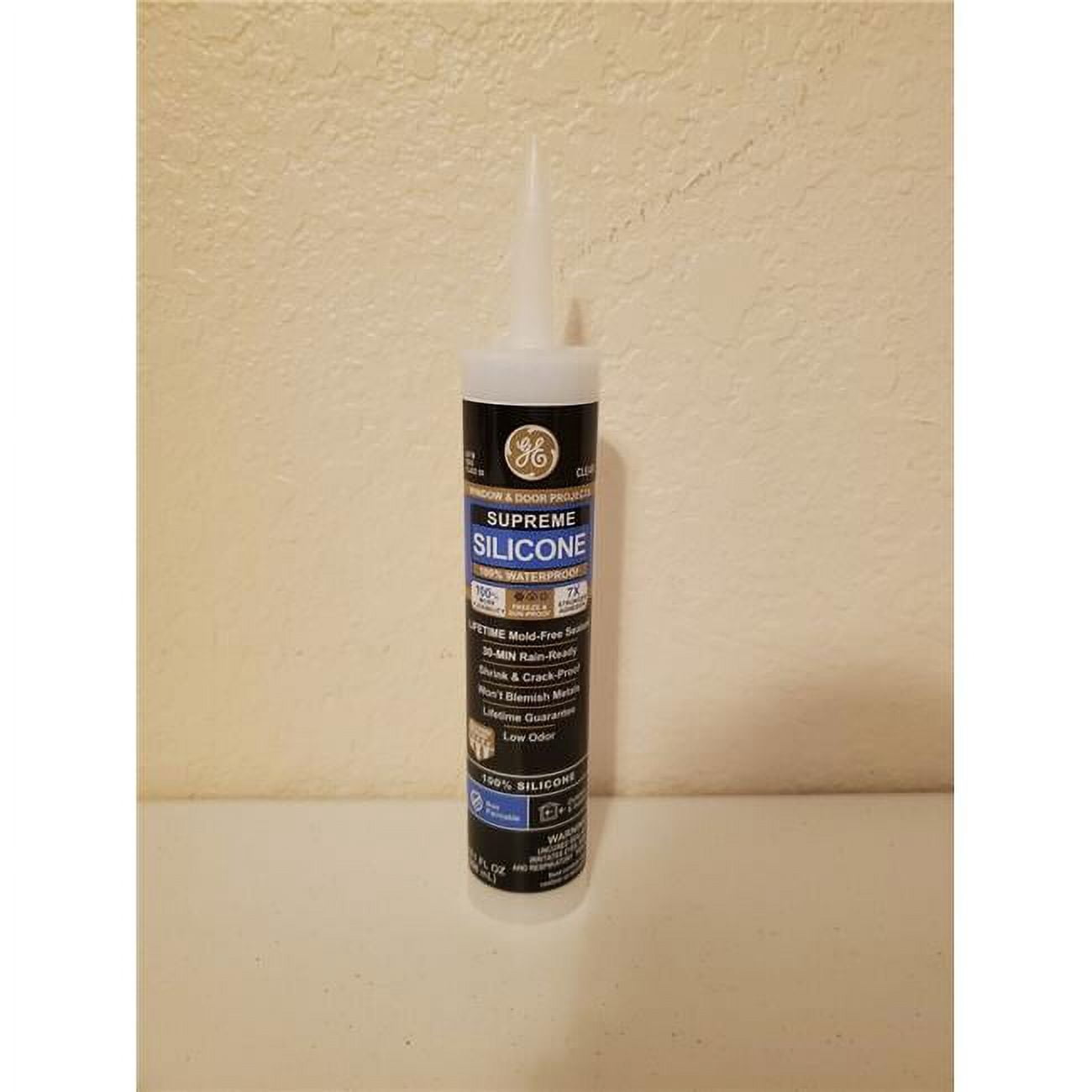 Henkel Ge Products 130347 10.1 oz GE Supreme Silicone Window &amp; Door Sealant - Clear - Pack of 12
