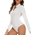 thumbnail image 1 of Henley Bodysuit for Women Long Sleeve Tops Bodysuits Dressy Blouse Casual, 1 of 7