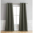 thumbnail image 1 of Henley Faux Linen Room Darkening 76 x 84 in. Grommet Curtain Panel Pair, 1 of 7