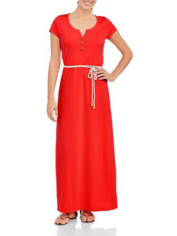 Henley Maxi Dress With Rope Belt