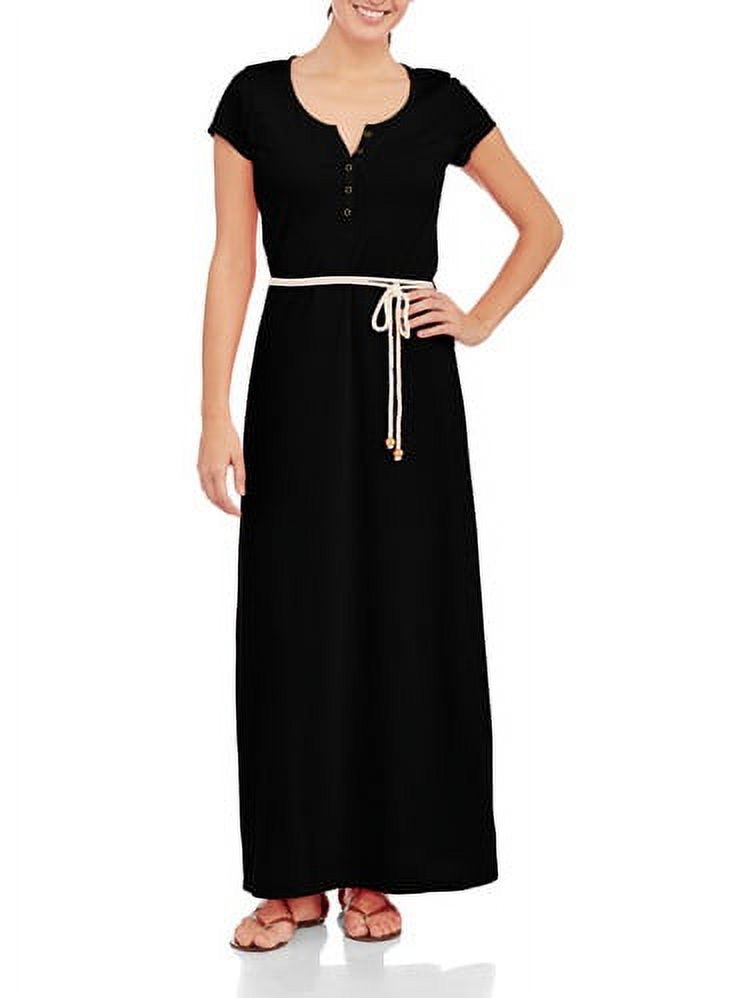 Henley Maxi Dress With Rope Belt
