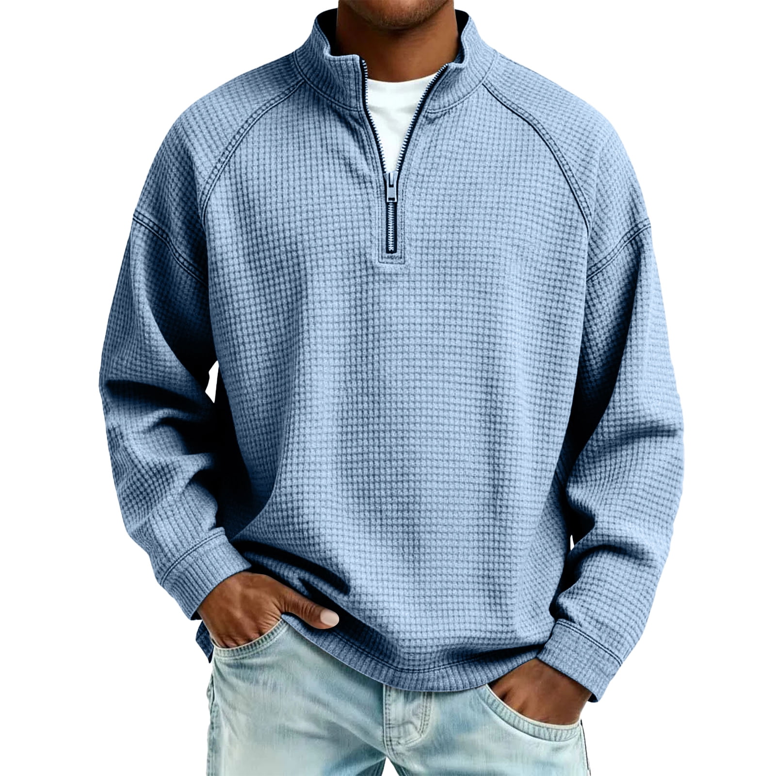 Henley Shirts For Men Men's Waffle Long Sleeve Shirts, Button Tops ...