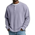 thumbnail image 1 of Henley Shirts for Men Casual Relaxed Fit Long Sleeve Pullover Waffle Knit Tees, 1 of 4