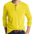 thumbnail image 1 of Henley Shirts for Men Long Sleeve Button Up Big and Tall Shirts Casual Lightweight Fashion Tee Tops, 1 of 4