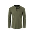 thumbnail image 1 of Henley Shirts for Men Slim Fit Long Sleeve Waffle Shirt Fashion Front Placket Crewneck Pullover Tops Tee, 1 of 4