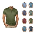 thumbnail image 1 of Henley Shirts for Men Summer Casual Short Sleeve Soft Breathable Relaxed Fit Henley Tshirts Mens Tees, 1 of 6